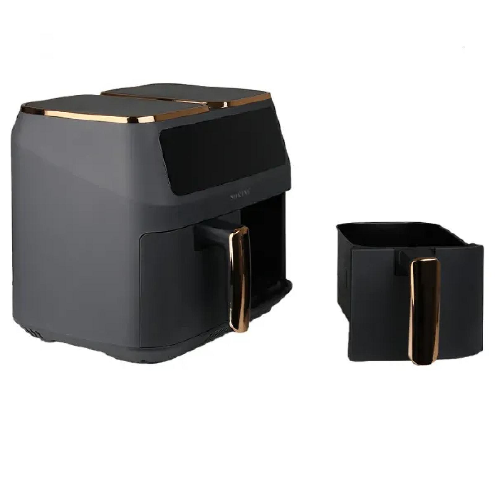 Аерогриль-фритюрниця SOKANY SK-ZG-8030 на 8 літрів 2 контейнери з таймером, сірий