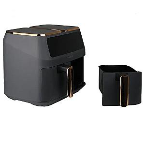 Аерогриль-фритюрниця SOKANY SK-ZG-8030 на 8 літрів 2 контейнери з таймером, сірий