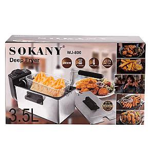 Фритюрниця SOKANY WJ-800 на 3,5 л із захистом від перегріву
