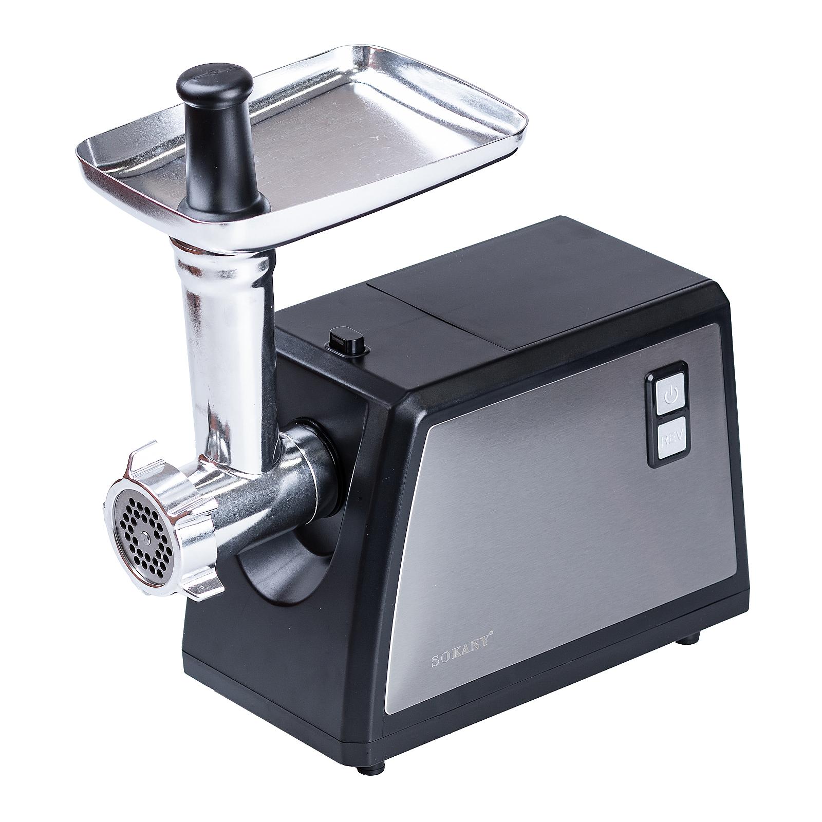 Електрична м'ясорубка Sokany SK-089 професійна, сталь