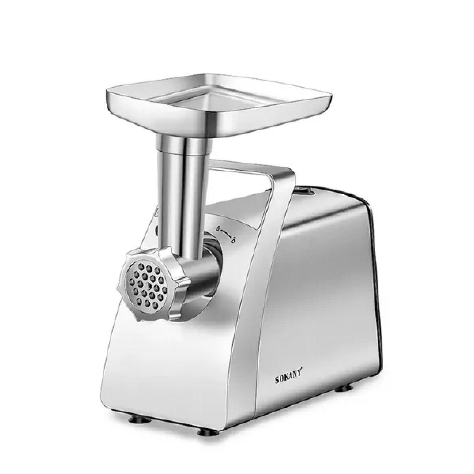 М'ясорубка електрична SOKANY SK-06001 з насадками, сталь