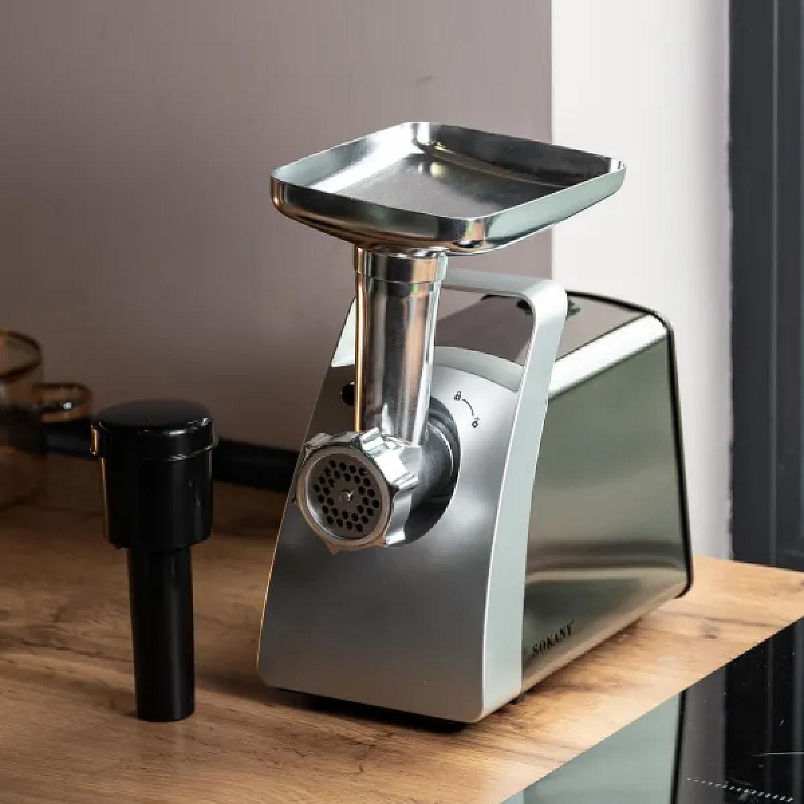 М'ясорубка електрична SOKANY SK-06001 з насадками, сталь