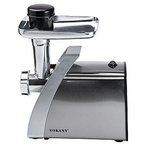 М'ясорубка електрична SOKANY SK-06001 з насадками, сталь
