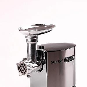 М'ясорубка електрична Sokany SK-091 зі змінними решітками, сталь
