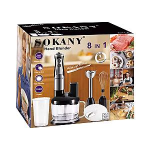 Кухонний комбайн Sokany SM-5011-8 багатофункціональний, чорний