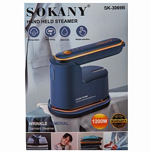 Дорожня праска Sokany SK-3069B з функцією відпарювання для сухого та вологого прасування, синій