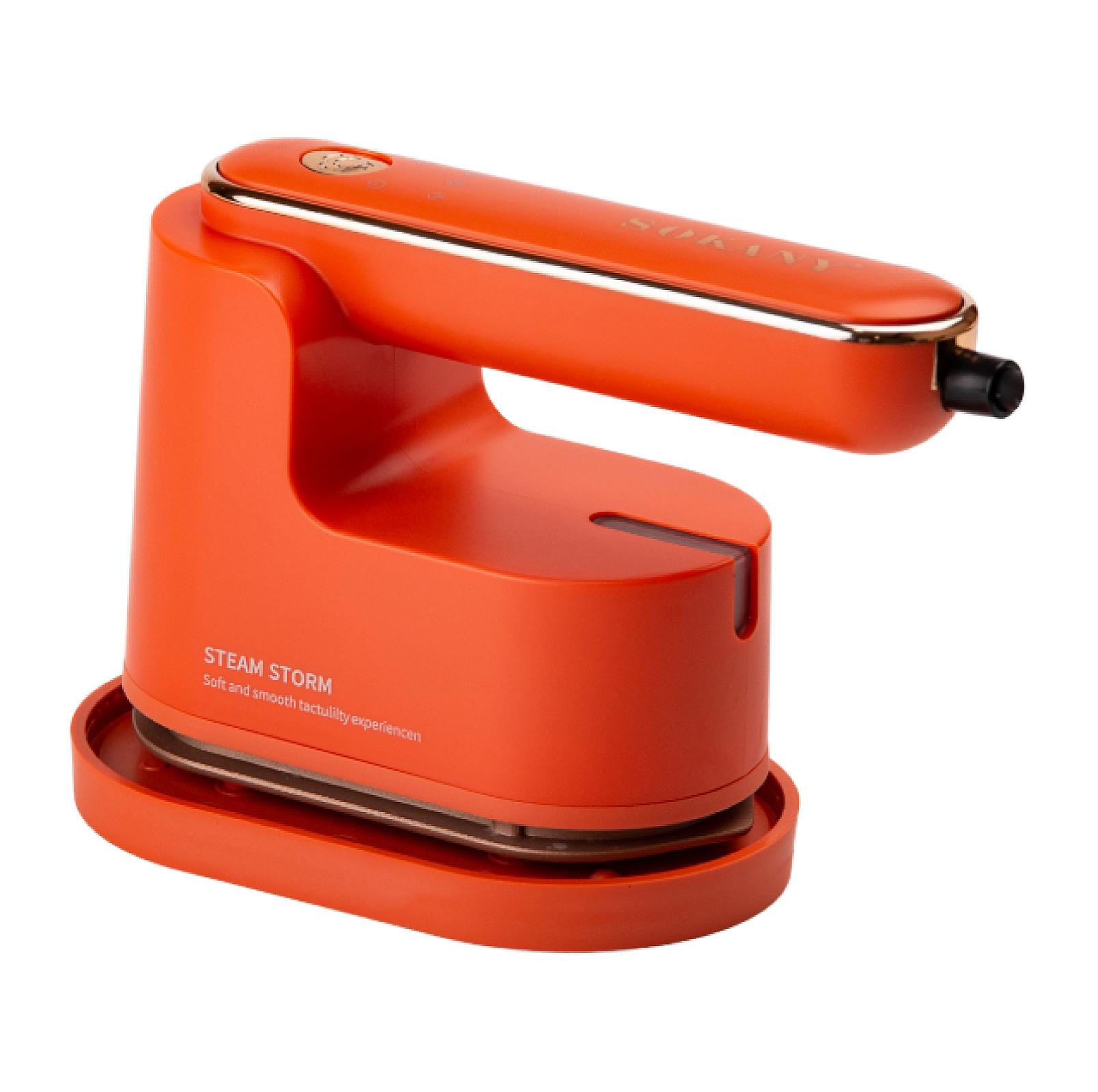 Дорожня праска Sokany SK-3069R з функцією відпарювання для сухого та вологого прасування, помаранчевий