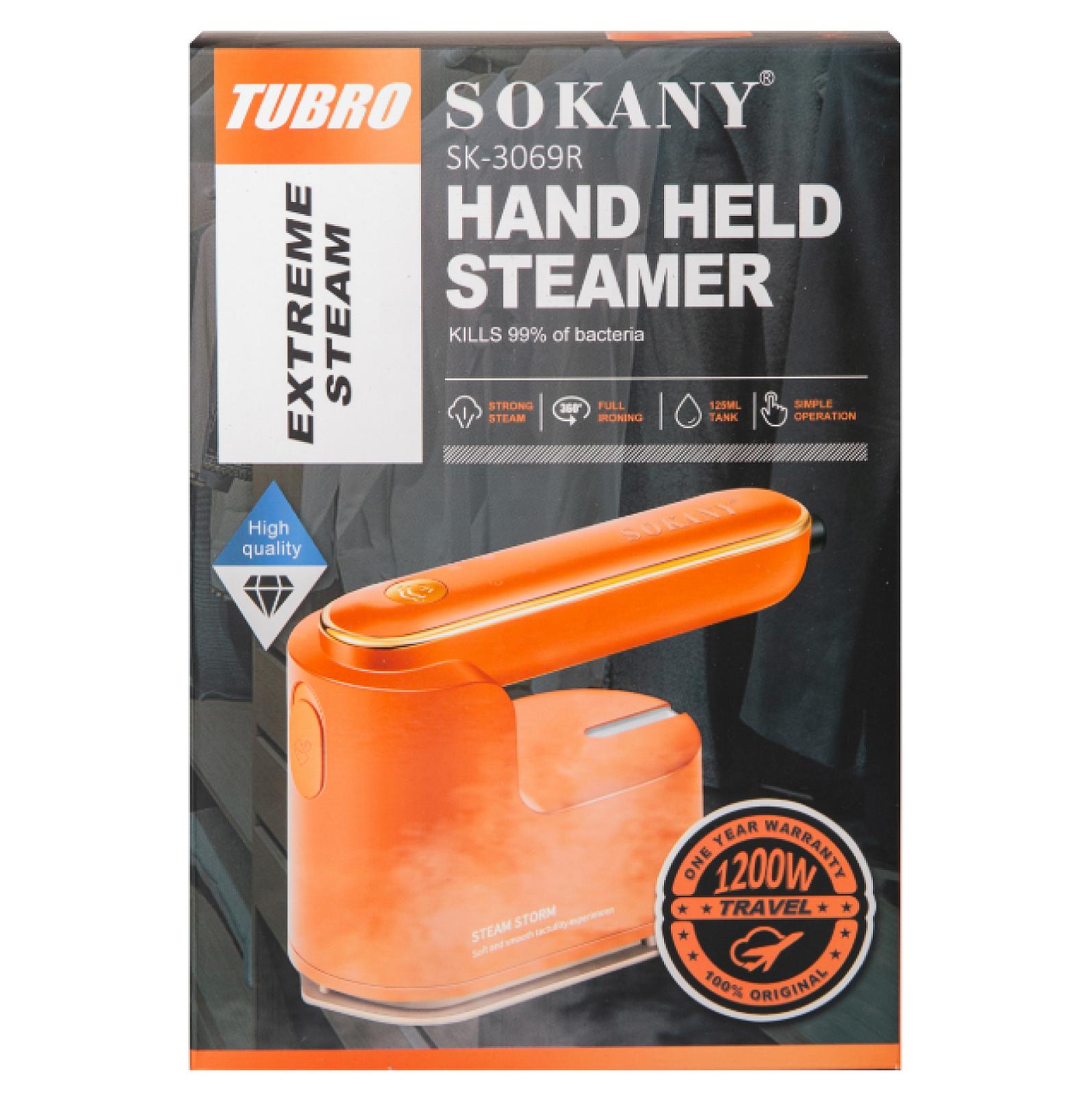 Дорожня праска Sokany SK-3069R з функцією відпарювання для сухого та вологого прасування, помаранчевий