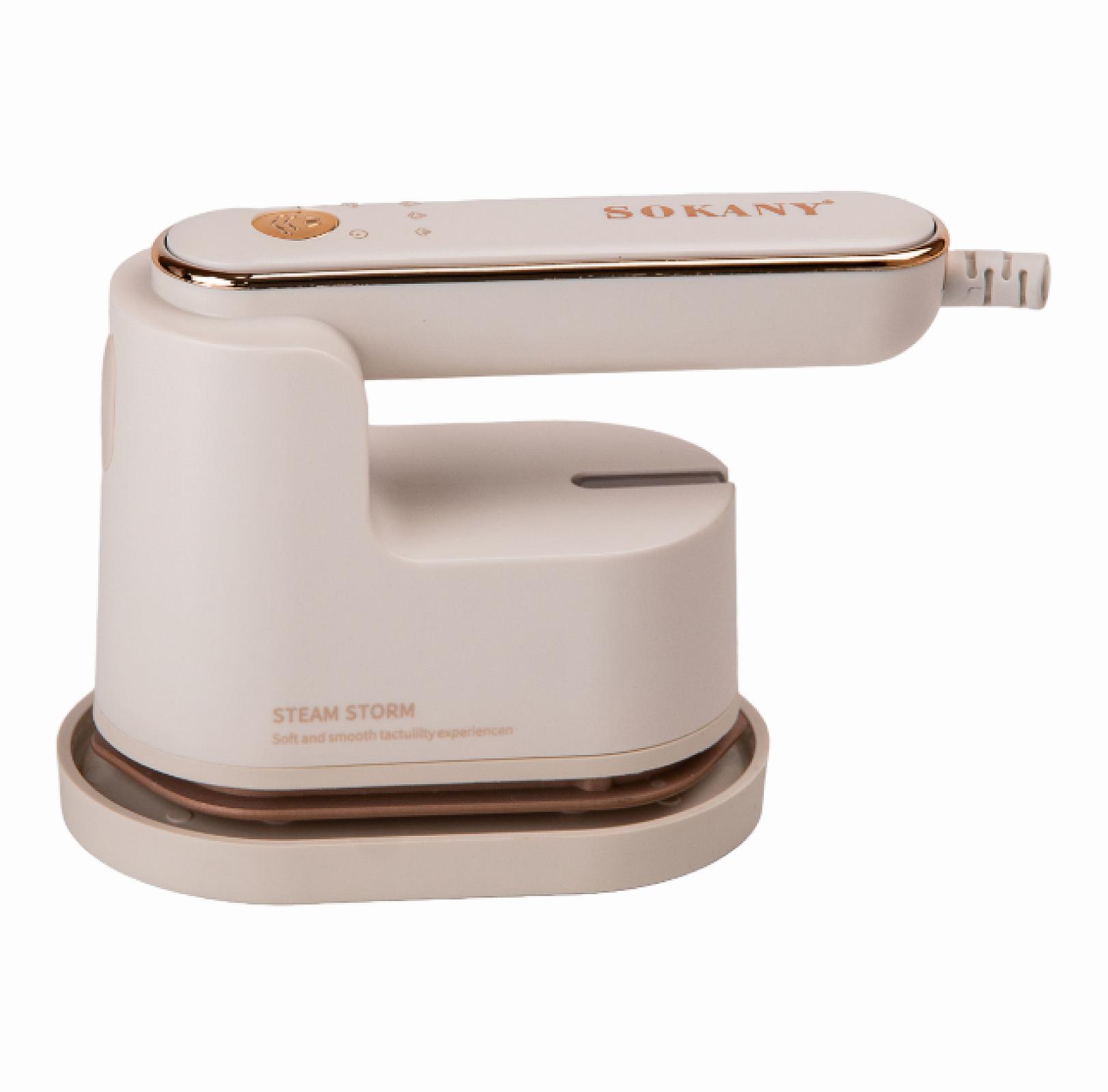 Дорожня праска Sokany SK-3069W з функцією відпарювання для сухого та вологого прасування, білий