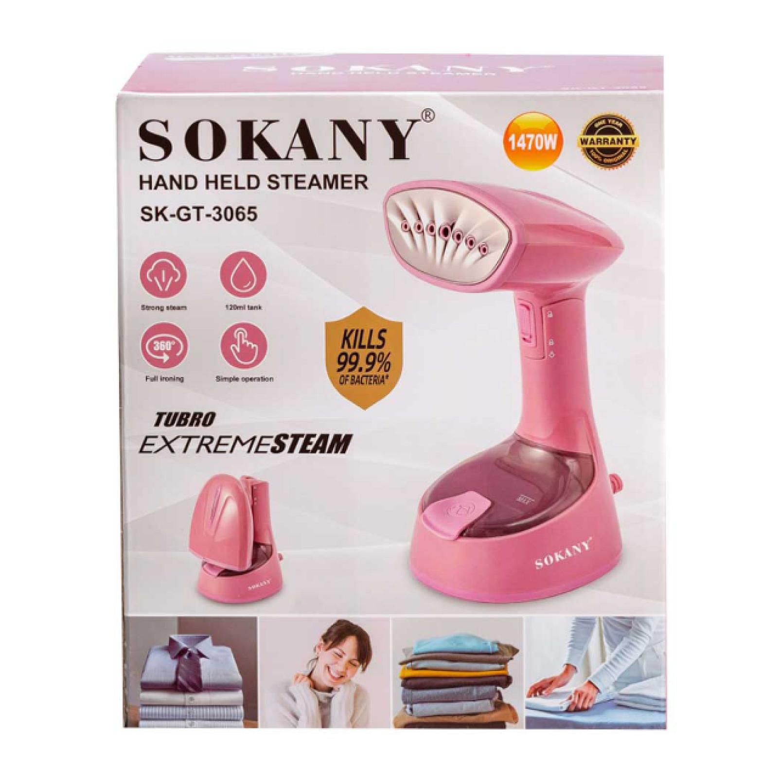 Ручний відпарювач SOKANY SK-GT-3065 складаний, рожевий