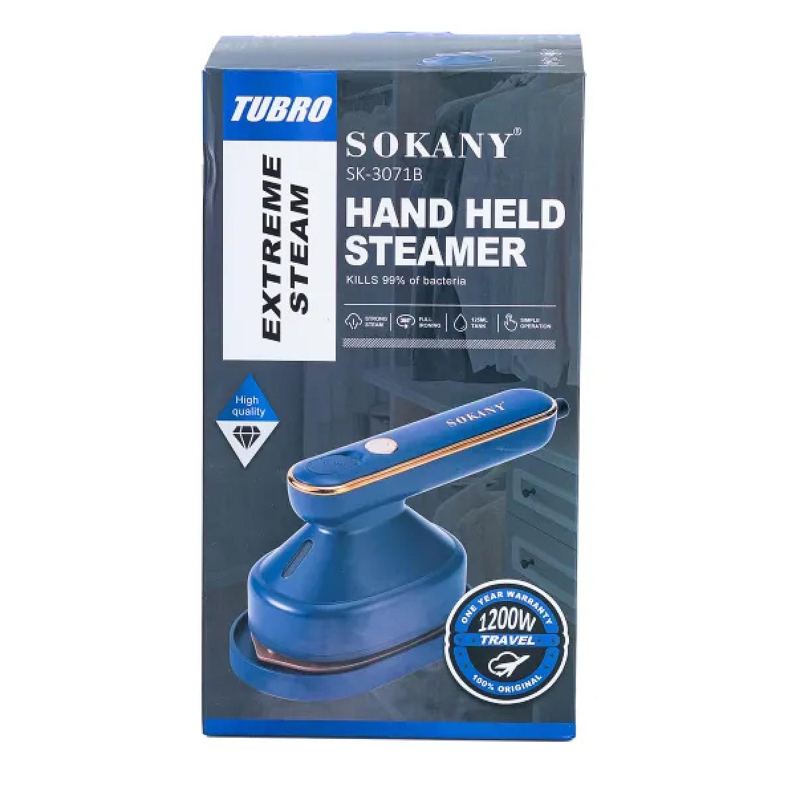 Дорожня праска Sokany SK-3071 для сухого та вологого прасування, синій