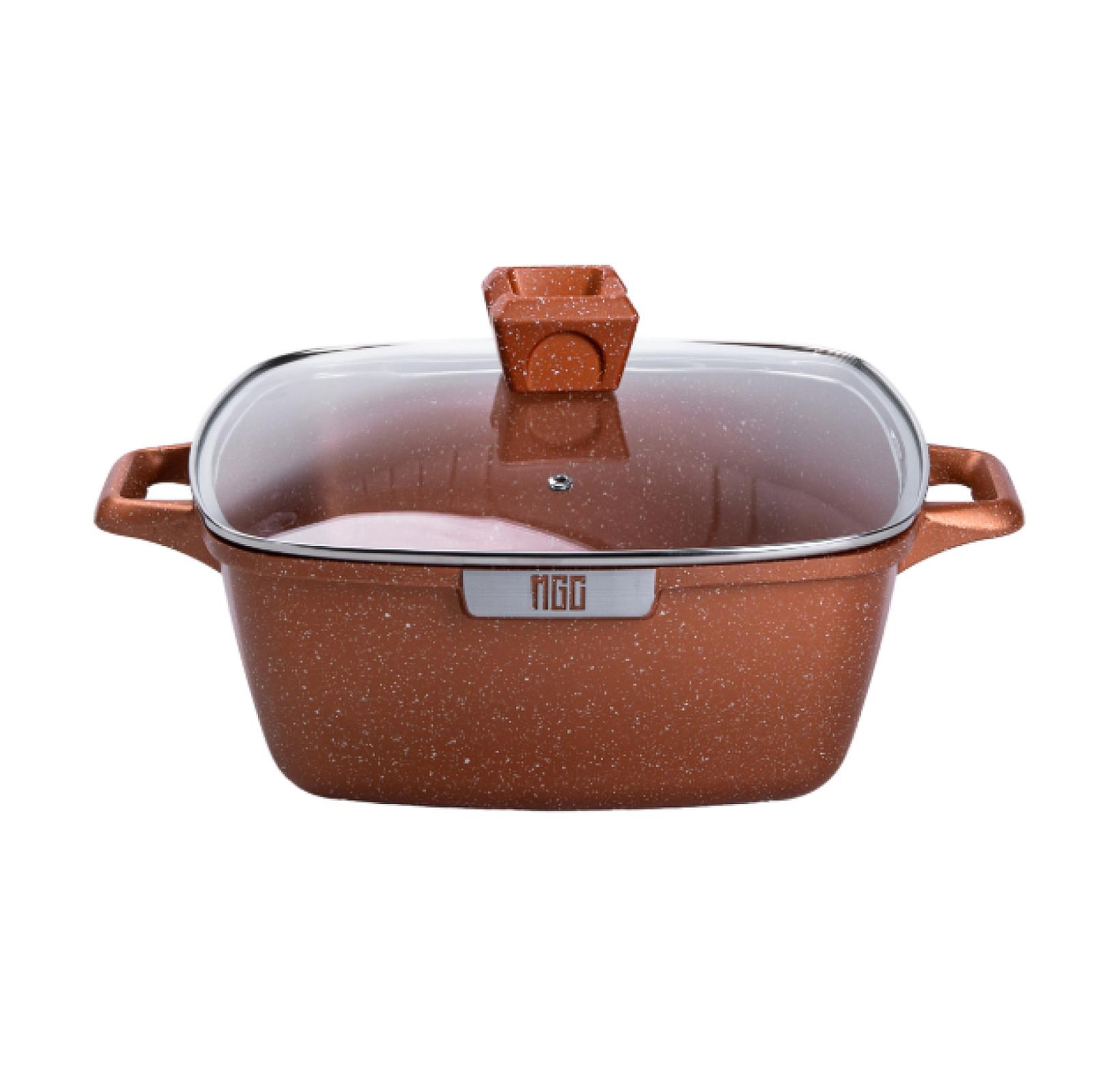 Набір каструль MGC алюмінієвих 2,8/4,5/4,6/7/10 л із гранітним покриттям, бронза