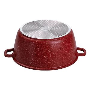 Набір каструль MGC алюмінієвих 2/3/4 л з мармуровим покриттям, червоний