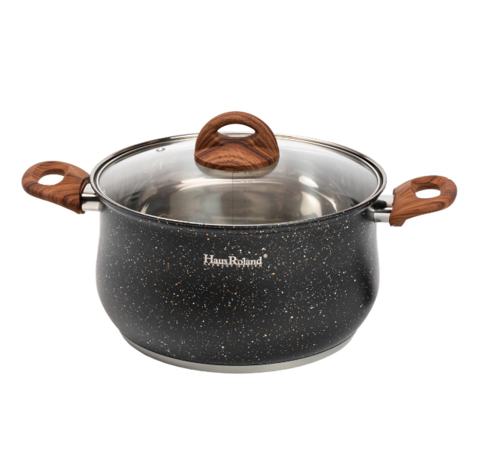 Набір посуду Haus Roland з антипригарним покриттям 10 предметів, чорний