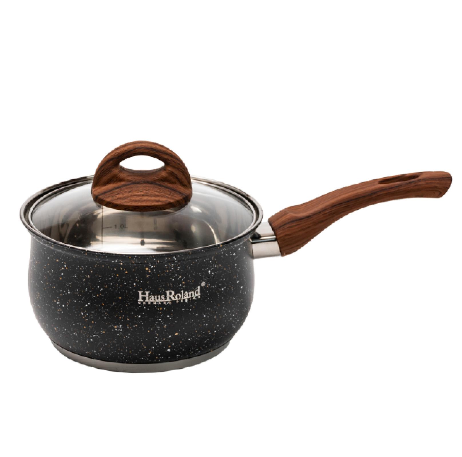 Набір посуду Haus Roland з антипригарним покриттям 10 предметів, чорний