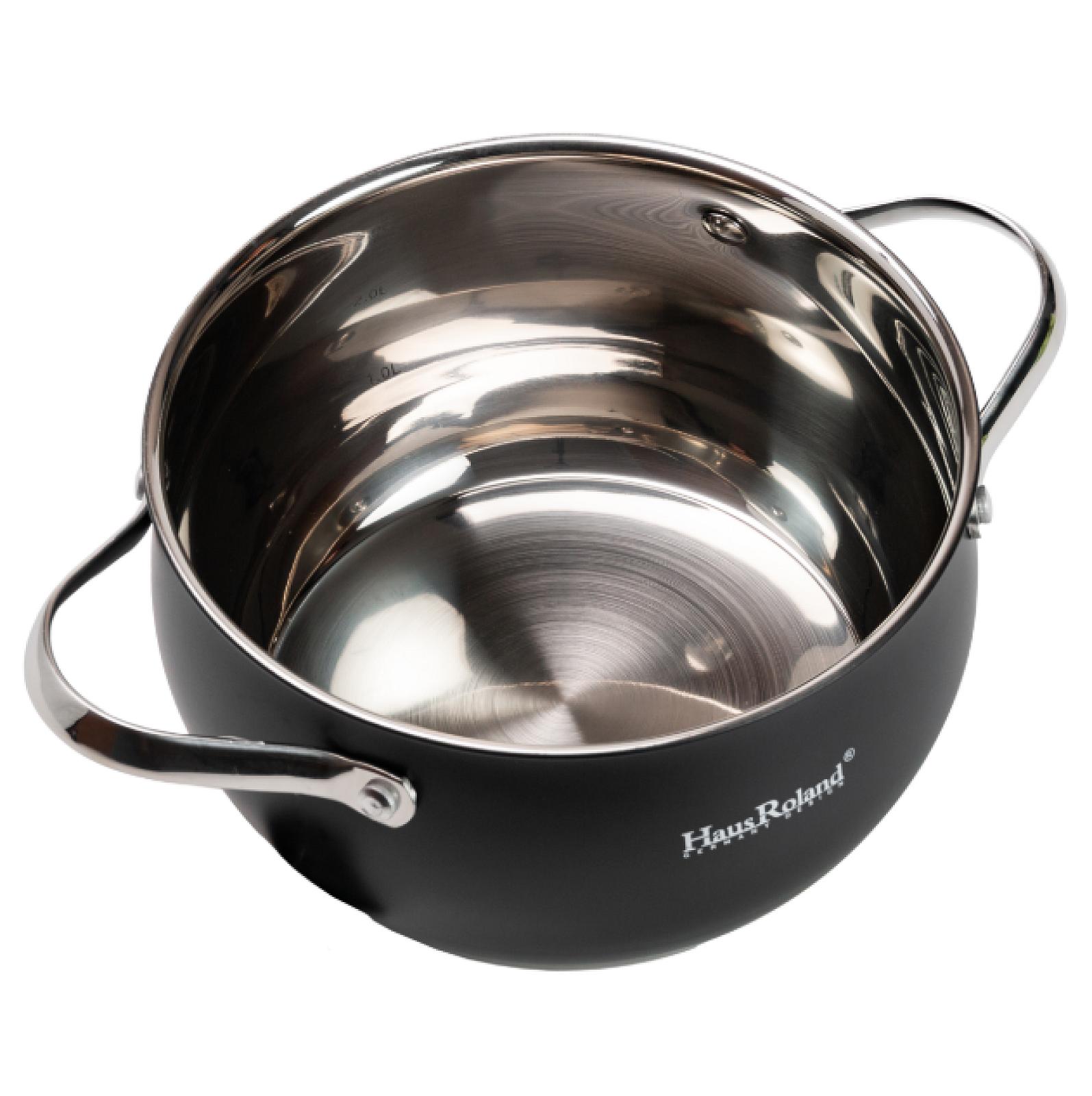 Набір посуду Haus Roland з антипригарним покриттям 12 предметів, чорний