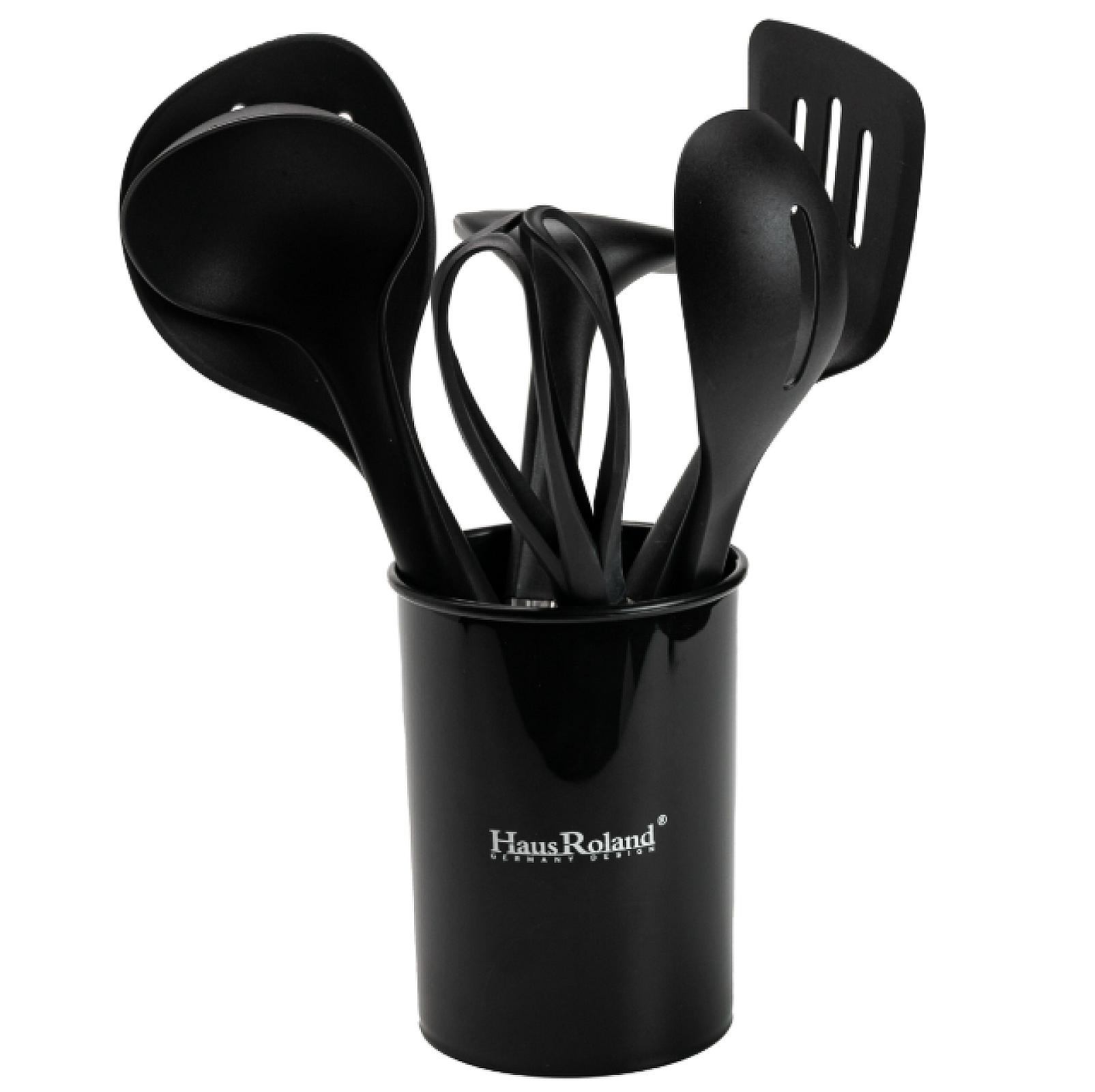 Набір посуду Haus Roland з антипригарним покриттям 12 предметів, чорний