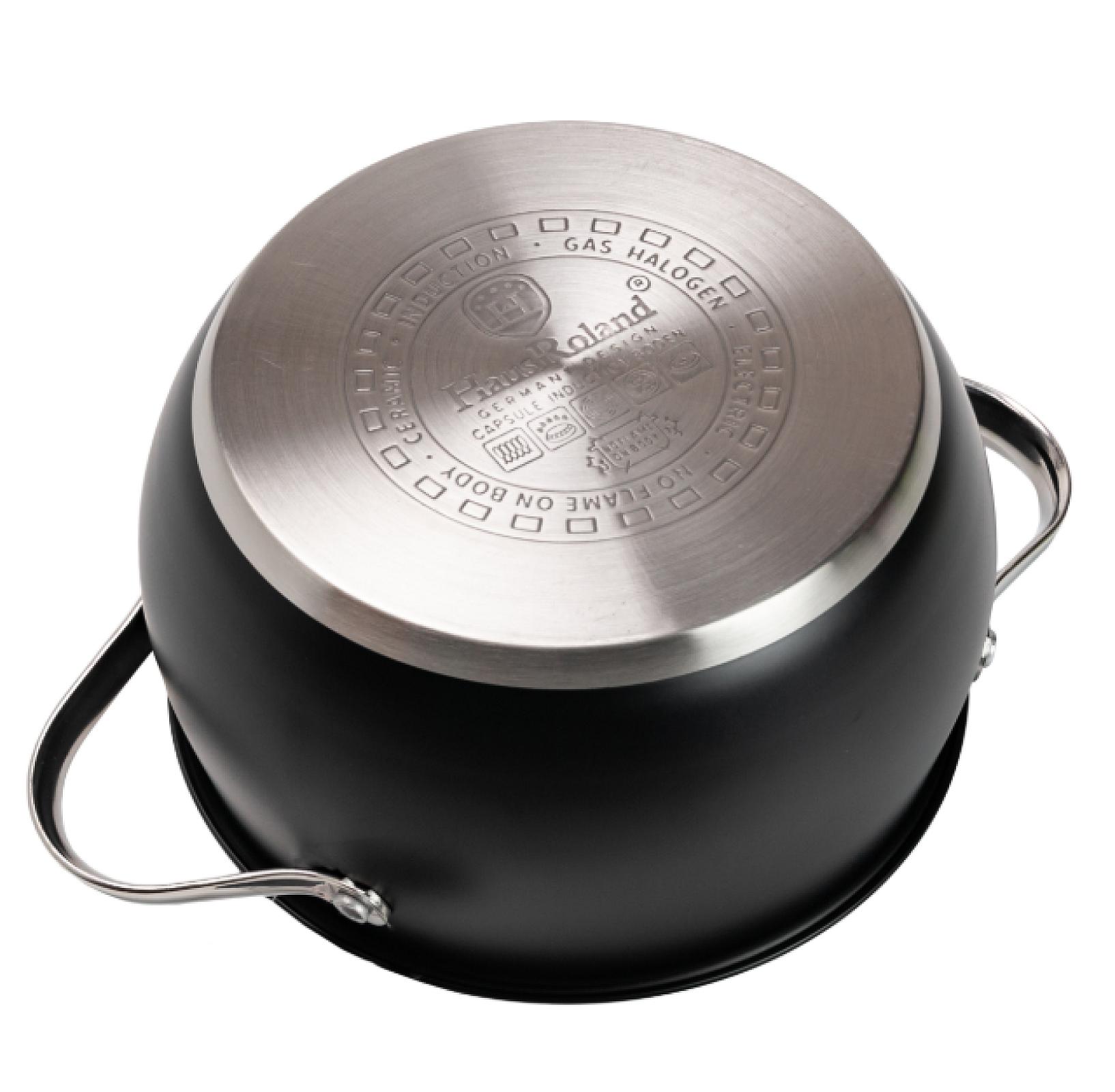 Набір посуду Haus Roland з антипригарним покриттям 12 предметів, чорний