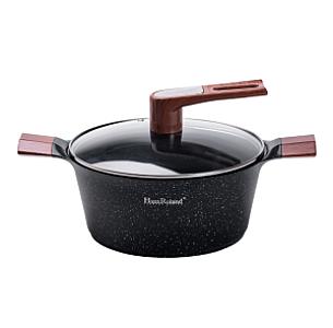 Набір посуду Haus Roland з антипригарним покриттям 4 предмети 7,7/5/4,9/2,5 л, чорний