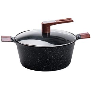 Набір посуду Haus Roland з антипригарним покриттям 4 предмети 7,7/5/4,9/2,5 л, чорний