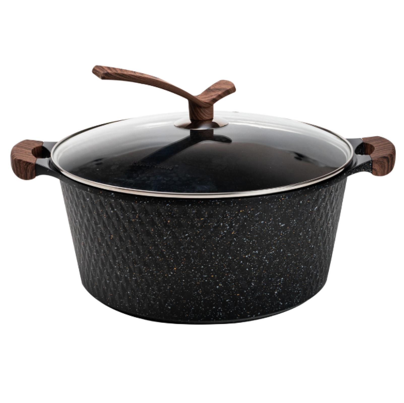 Набір посуду Haus Roland з антипригарним покриттям 5 предметів 12/8/5,4//4,3/3,1 л, чорний