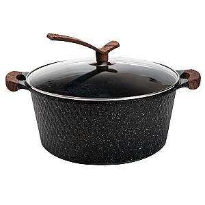 Набір посуду Haus Roland з антипригарним покриттям 5 предметів 12/8/5,4//4,3/3,1 л, чорний