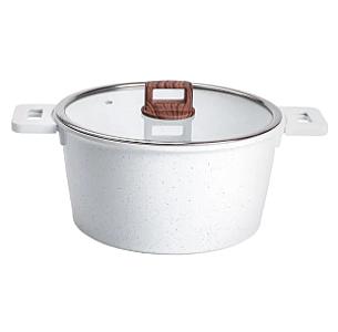 Набір посуду MGC 7 предметів з антипригарним покриттям 1,6/2/5,3/7 л, білий