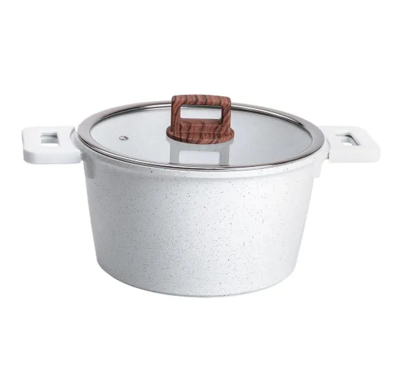 Набір посуду MGC 7 предметів з антипригарним покриттям 1,6/2/5,3/7 л, білий