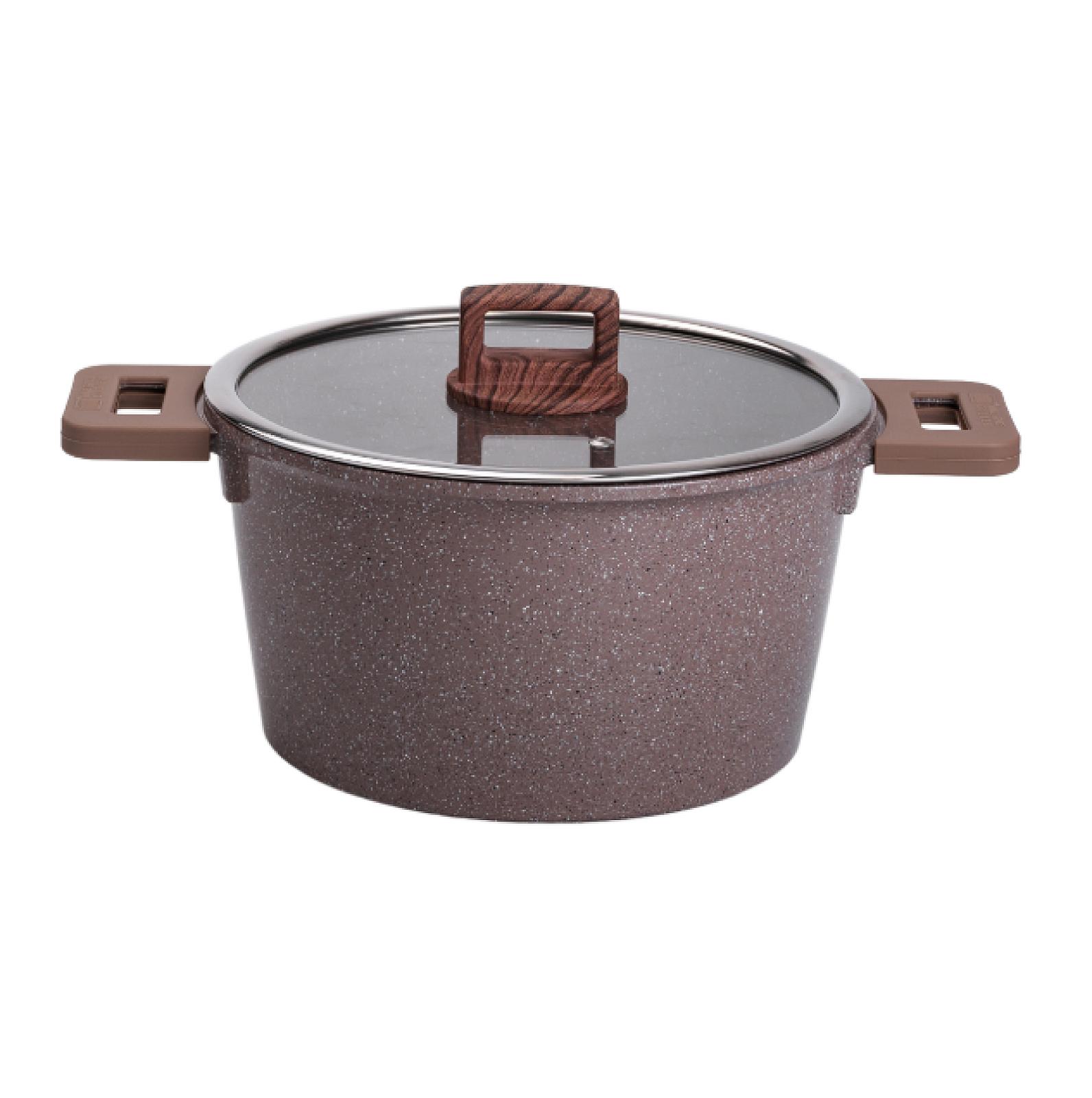 Набір посуду MGC 7 предметів з антипригарним покриттям 1,6/2/5,3/7 л, кавовий