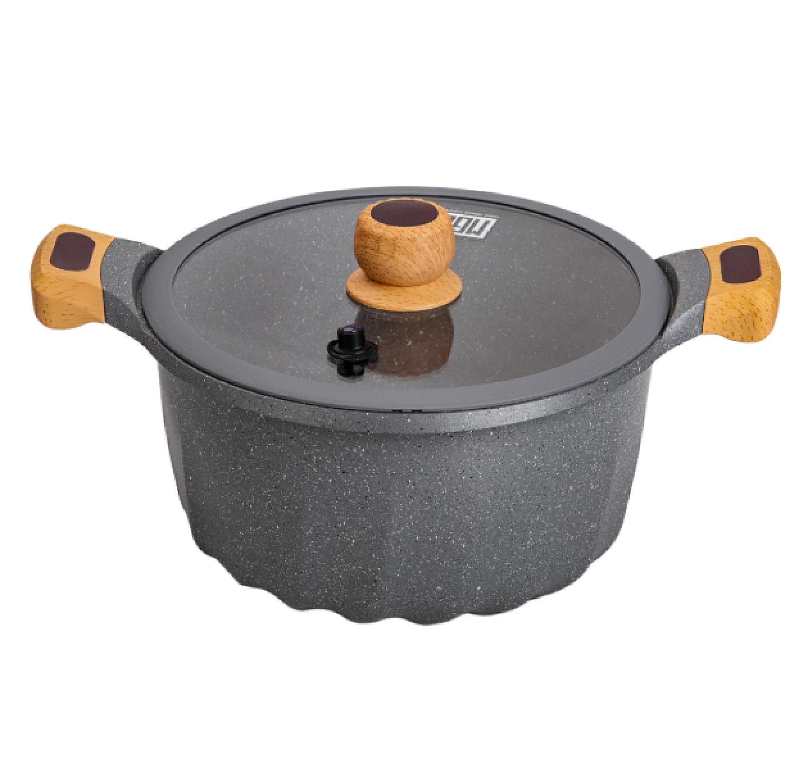 Набір посуду MGC 8 предметів з антипригарним покриттям 1,9/2/3/3,2/5,3 л, сірий