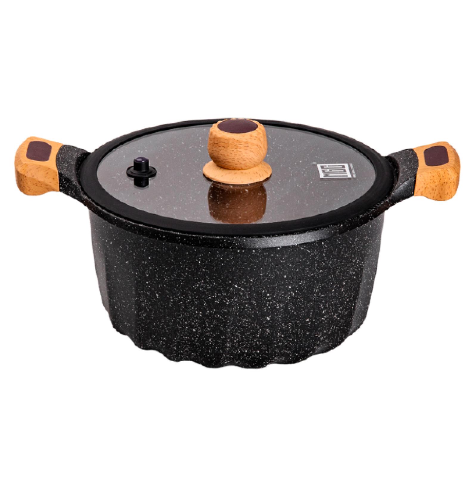 Набір посуду MGC 8 предметів з антипригарним покриттям 1,9/2/3/3,2/5,3 л, чорний