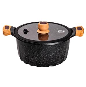 Набір посуду MGC 8 предметів з антипригарним покриттям 1,9/2/3/3,2/5,3 л, чорний