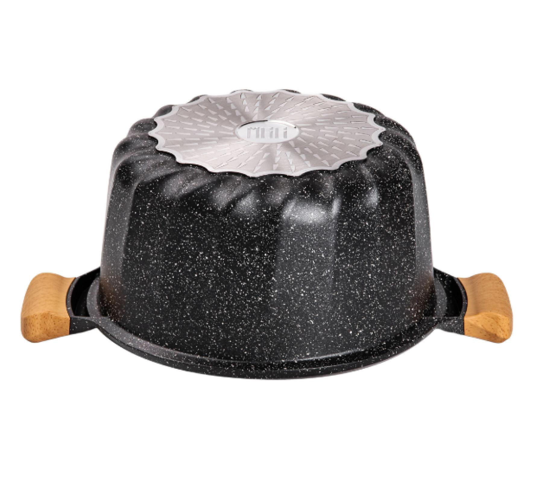 Набір посуду MGC 8 предметів з антипригарним покриттям 1,9/2/3/3,2/5,3 л, чорний