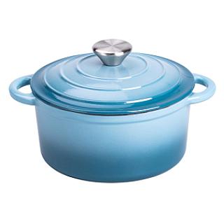 Набір посуду для приготування чавунний 2/3/4/1 л, блакитний