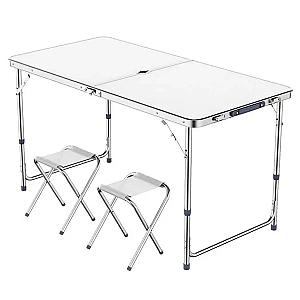 Стіл для пікніка розкладний зі стільцями 120*60*55 см