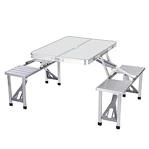 Стіл-трансформер для кемпінгу алюмінієвий 86*67*67 см