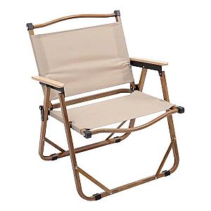 Стілець для кемпінгу складаний 50*51*64 см з алюмінієвим каркасом, бежевий