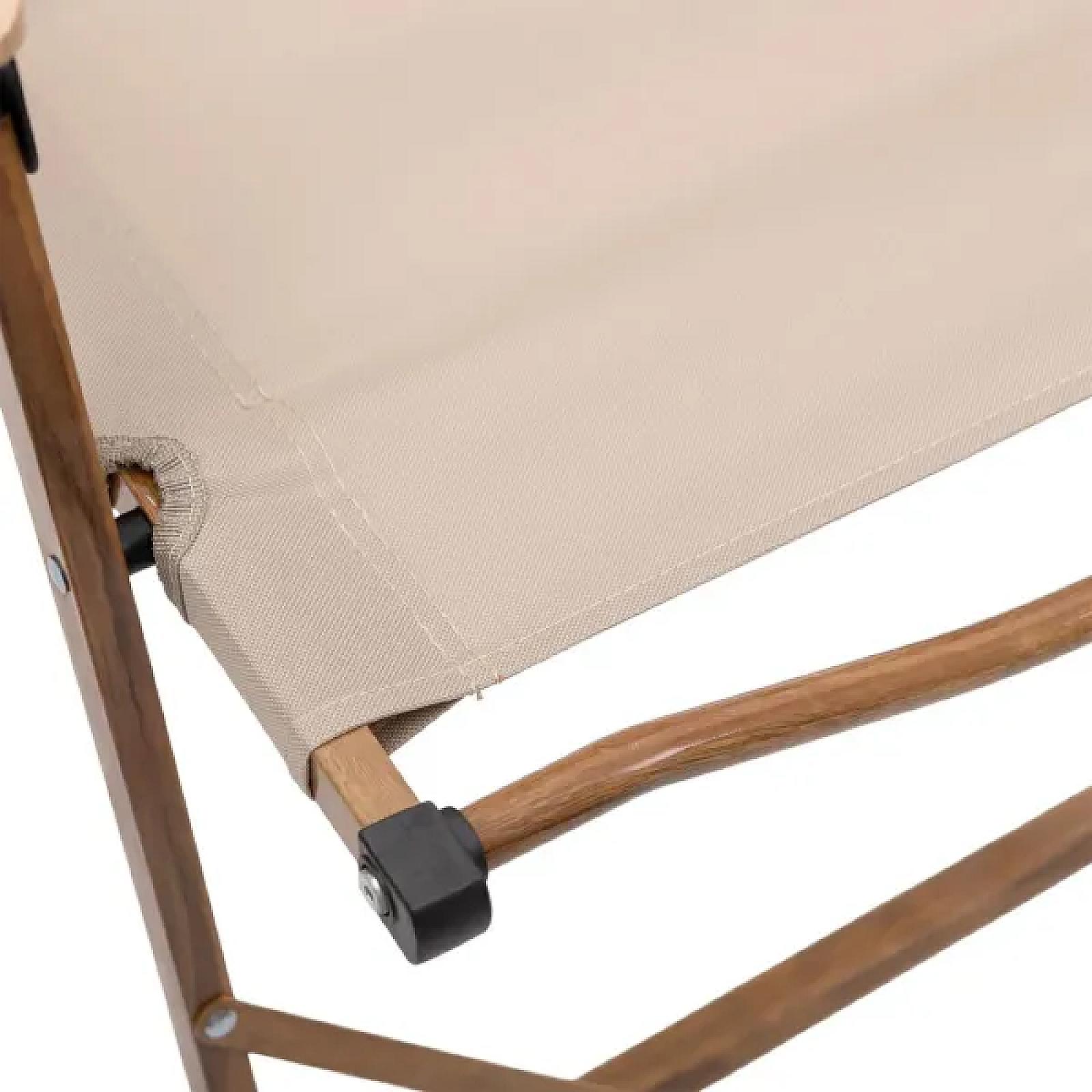 Стілець для кемпінгу складаний 50*51*64 см з алюмінієвим каркасом, бежевий