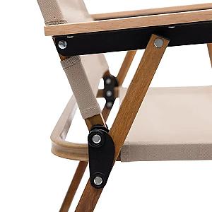 Стілець для кемпінгу складаний 50*51*64 см з алюмінієвим каркасом, бежевий