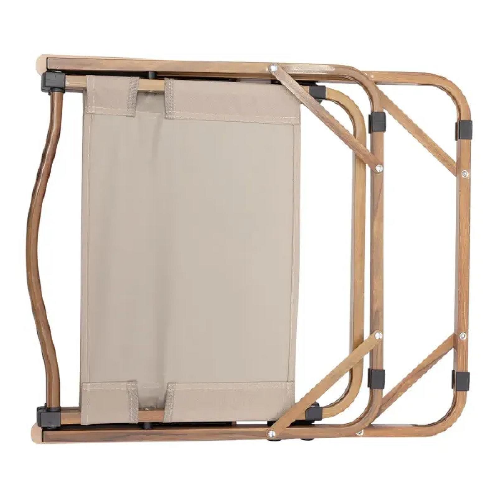 Стілець для кемпінгу складаний 50*51*64 см з алюмінієвим каркасом, бежевий