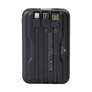 Повербанк 10000 mAh з бездротовою зарядкою USB-С/USB-A/microUSB/Apple Lightning 3 шнури в комплекті