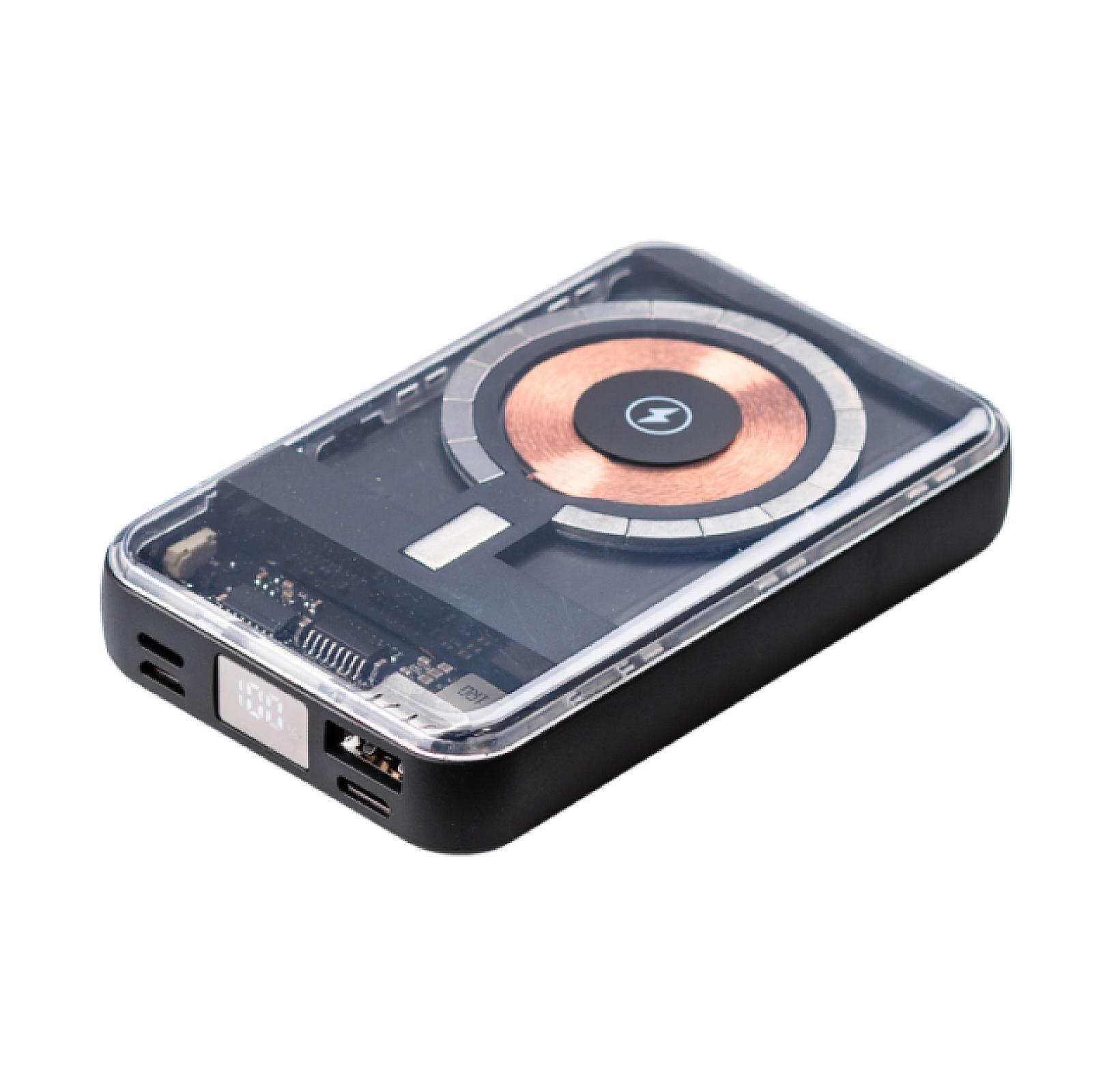 Повербанк 10000 mAh з бездротовою зарядкою USB-С/USB-A/microUSB/Apple Lightning 3 шнури в комплекті