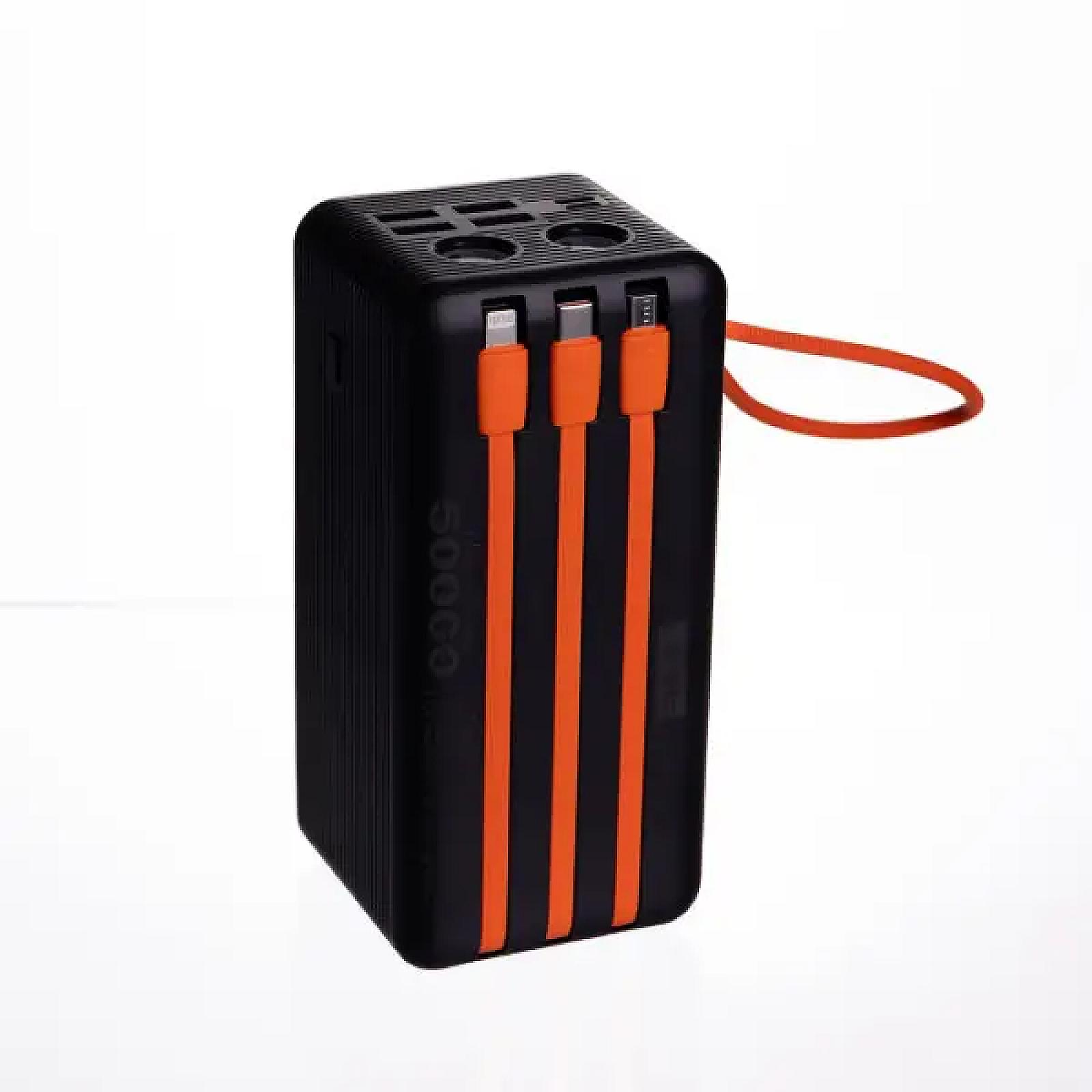 Повербанк LEVINO 50000 mah USB-C/USB-A 3 шнури в комплекті