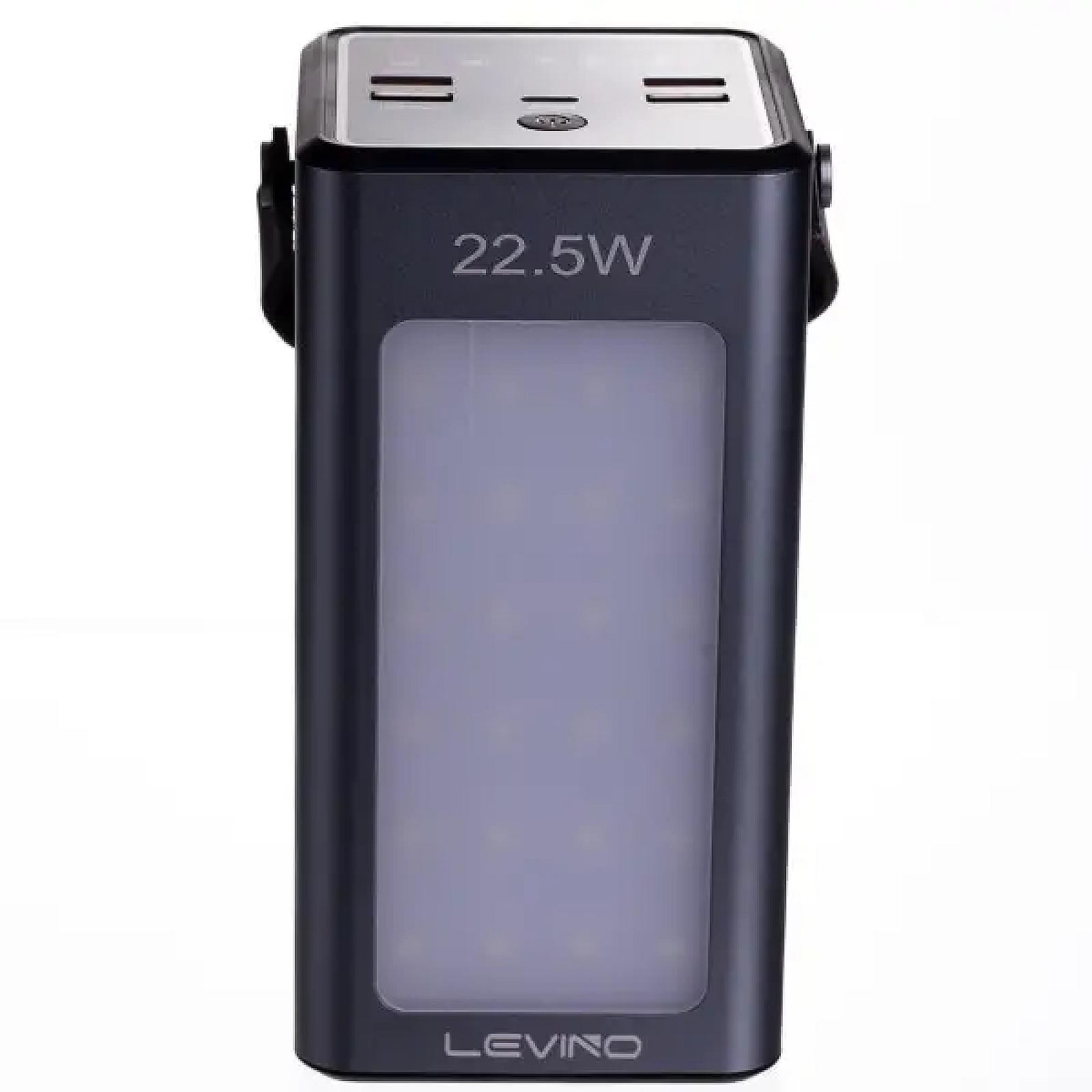 Повербанк LEVINO 50000 mah із сонячною панеллю USB-C/USB-A