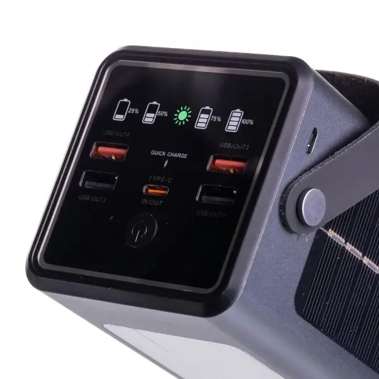 Повербанк LEVINO 50000 mah із сонячною панеллю USB-C/USB-A