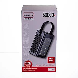 Повербанк LEVINO 50000 mah із сонячною панеллю USB-C/USB-A