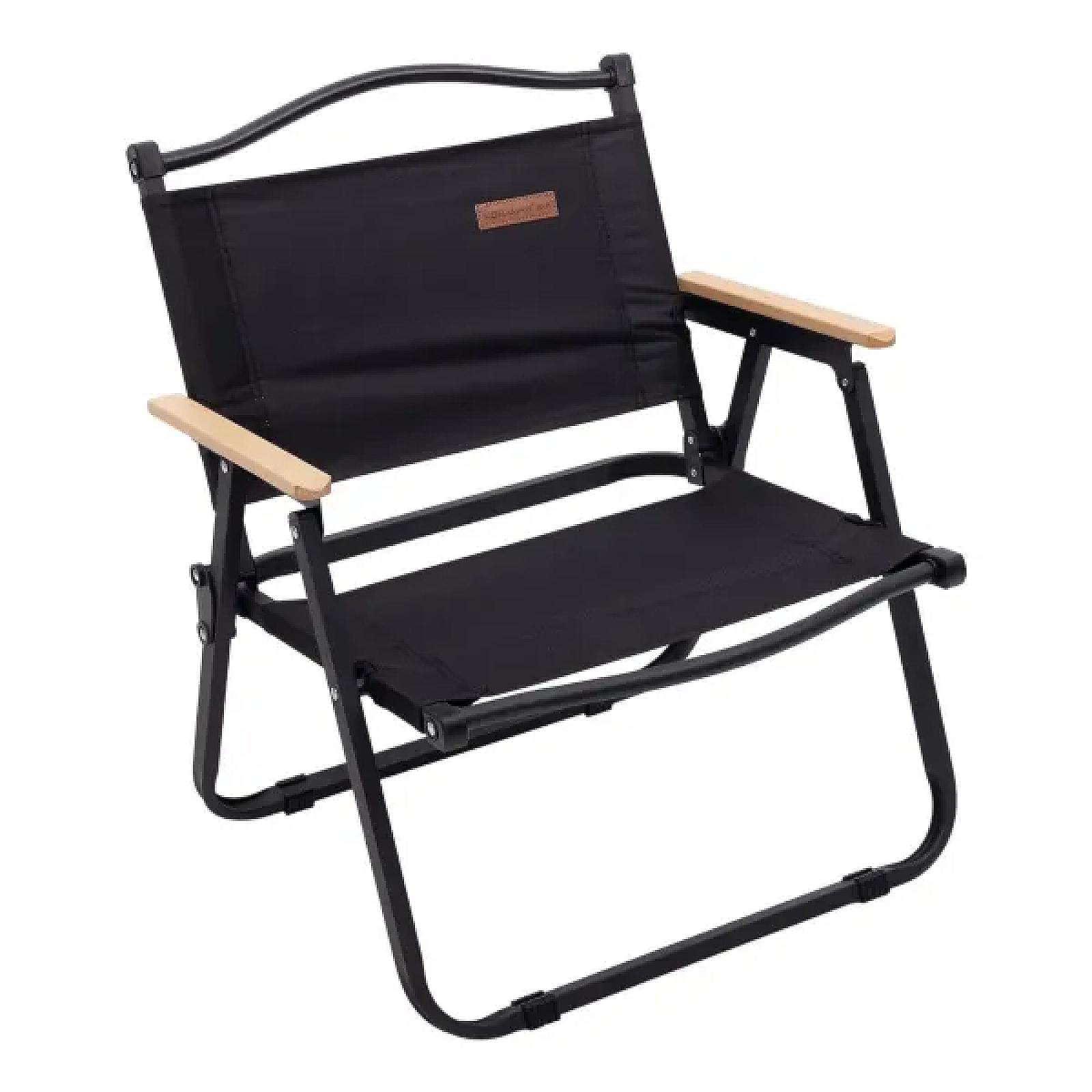 Стілець для кемпінгу складаний 50*51*64 см з алюмінієвим каркасом, чорний