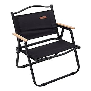 Стілець для кемпінгу складаний 50*51*64 см з алюмінієвим каркасом, чорний