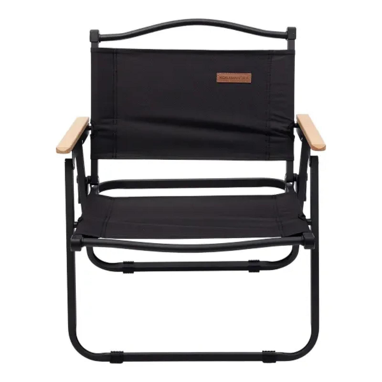 Стілець для кемпінгу складаний 50*51*64 см з алюмінієвим каркасом, чорний