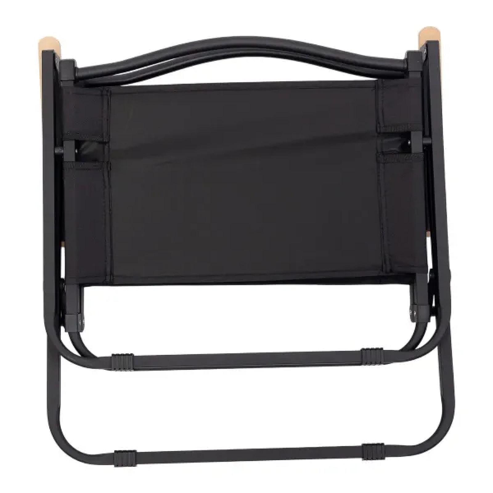 Стілець для кемпінгу складаний 50*51*64 см з алюмінієвим каркасом, чорний